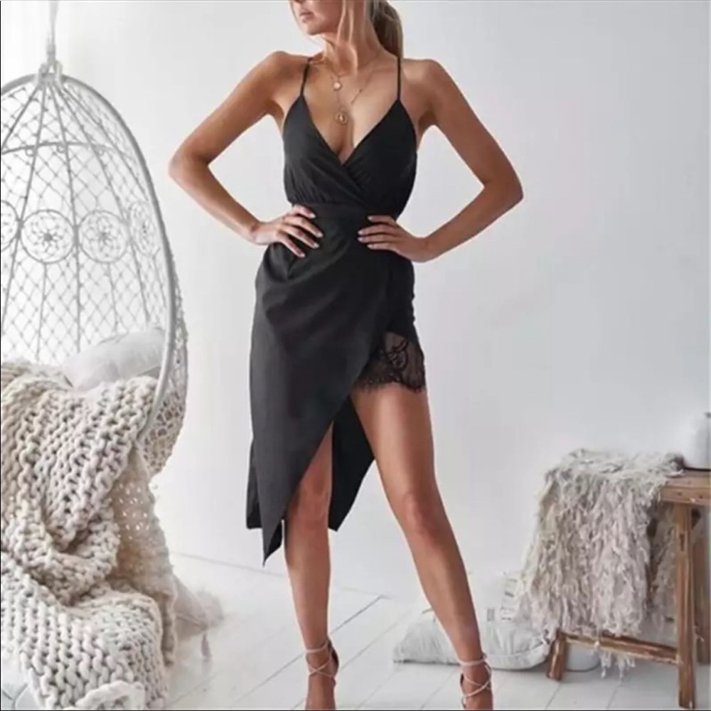 💃🏻Rachel Black Dress Cocktail Dress - Picture 2 of 8